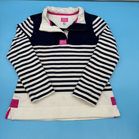 Navy and White Striped Nautical Pullover Joules Cowdray Rare Size 4 - Picture 3 of 12